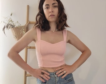 High Quality Pink Crop Top - Made in Ukraine - Summer cropped top
