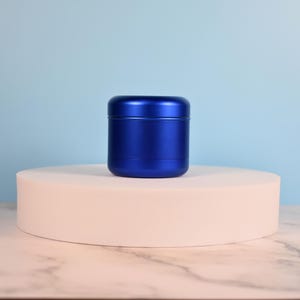 Solid Blue Aluminium Herb Grinder - 2.2&quot; Precision-Milled, Heavy-Duty Design