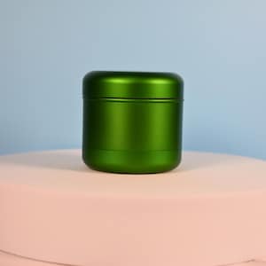Solid Green Aluminium Herb Grinder - 2.2&quot; Precision-Milled, Heavy-Duty Design