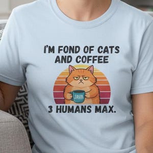 I like Cats and Coffee Shirt, Coffee Lover Shirt, Funny Cat Shirt, Cat Mom Gift, Cat Lover Shirt, Retro Coffee Shirt, Vintage Cat Shirt