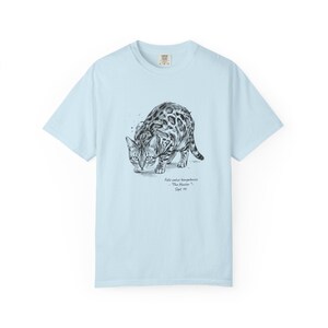 Bengal Cat Shirt Vintage Naturalist Tee Scientific Illustration Design Feline Cotton Apparel Pet Enthusiast Gift Retro Animal Tshirt Nature Chambray