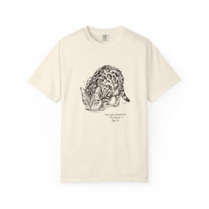 Bengal Cat Shirt Vintage Naturalist Tee Scientific Illustration Design Feline Cotton Apparel Pet Enthusiast Gift Retro Animal Tshirt Nature Ivory