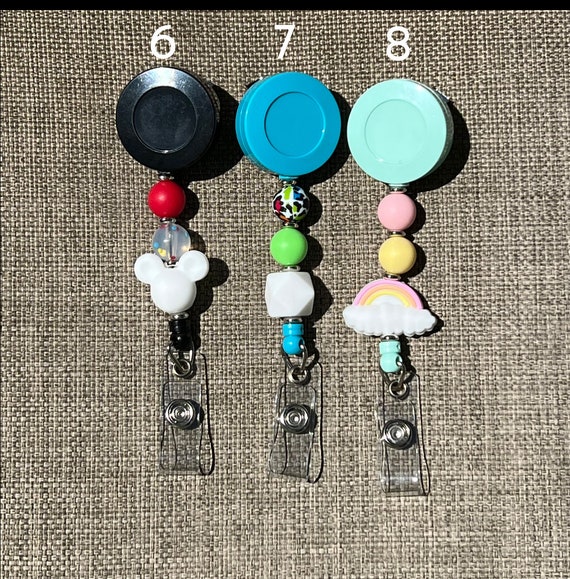 Silicone Beaded Badge Reel 