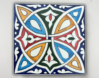 Moroccan Handmade 8"x8" Zellige Tiles-Perfect for Home Remodeling, Enhancing Bathrooms, Kitchens, Backsplashes, and Coordinating Riser Tiles