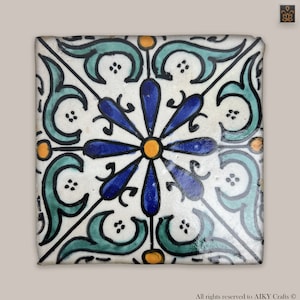 A Touch of Morocco - Hand-Painted 4&quot;x4&quot; Zellige Beldi Tiles for Your Space - Ceramic Tiles for Your Bathroom and Kitchen Update Projects