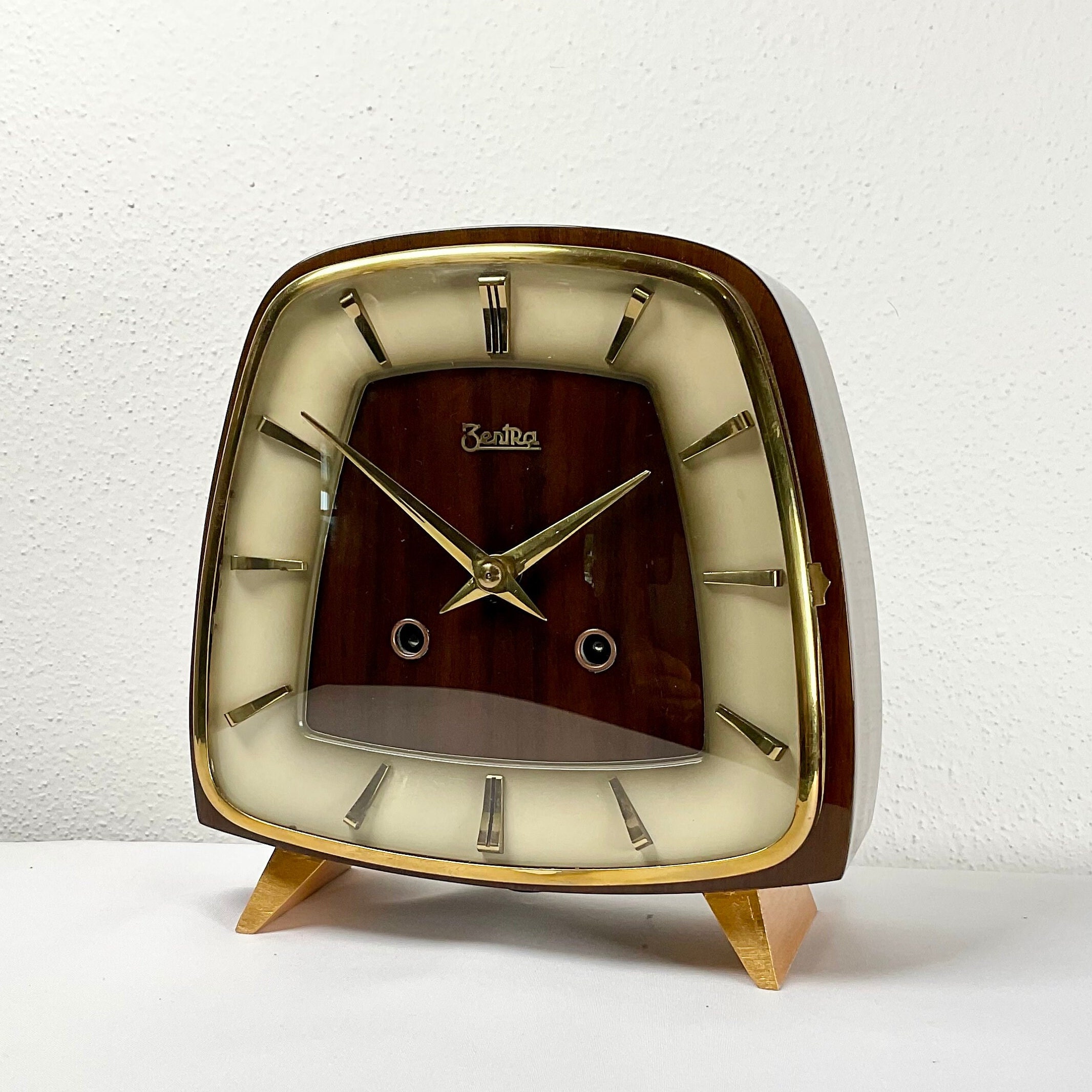 Zentra Hermle Mid Century Mantel Clock / Table Clock Etsy