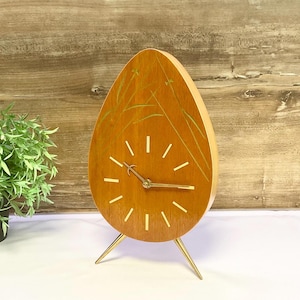 restored UMF Ruhla Mid Century mantel clock - 1950 - with guarantee / warranty
