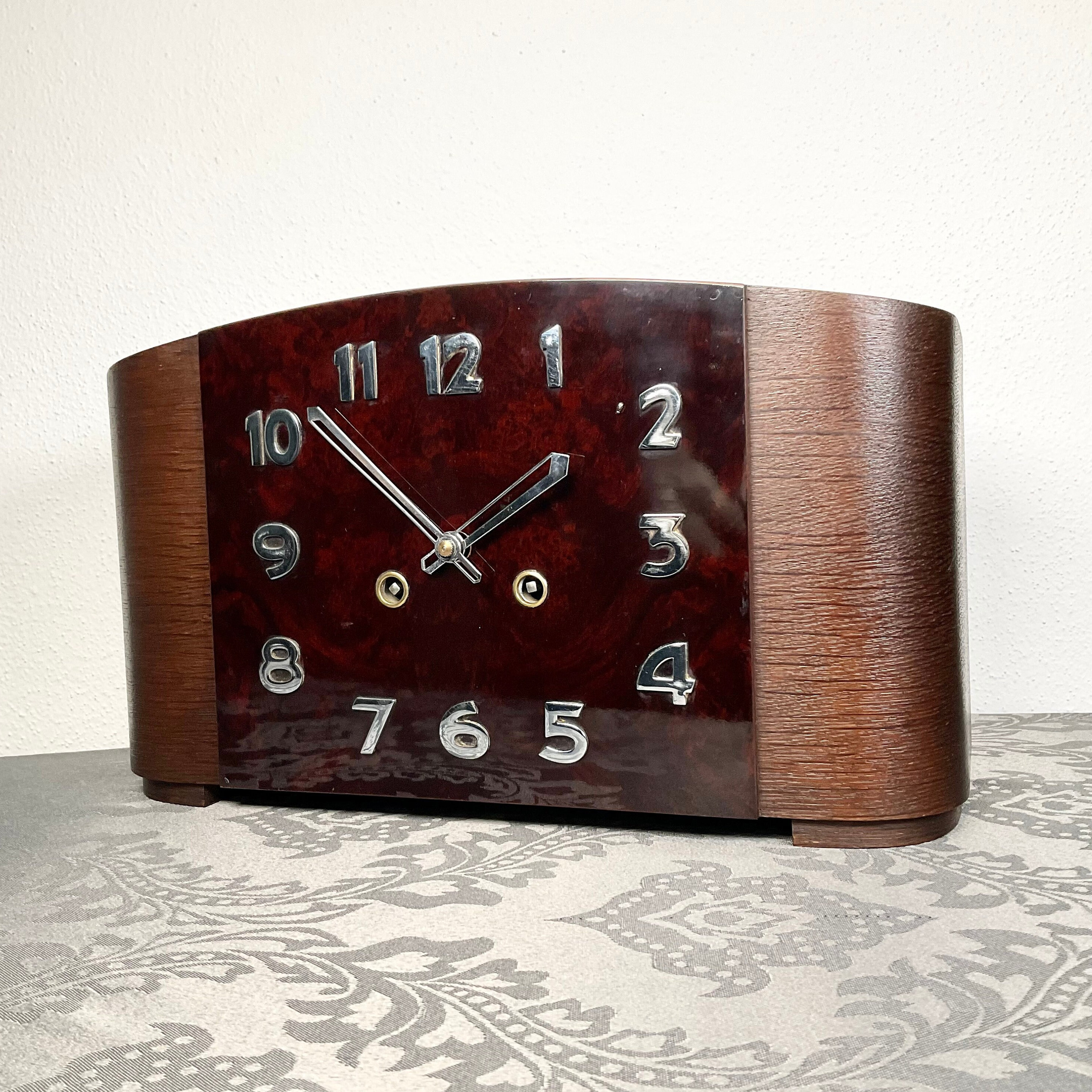 Uhr Ornament mit Geheimfach Holz Kaminuhr  condecoro Wohnaccessoires &  Geschenkideen