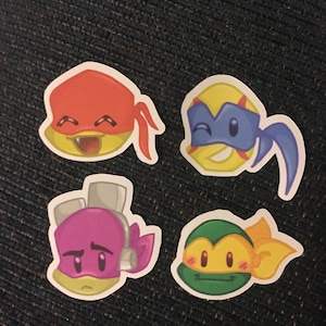 Glossy Turtle-Inspired Stickers