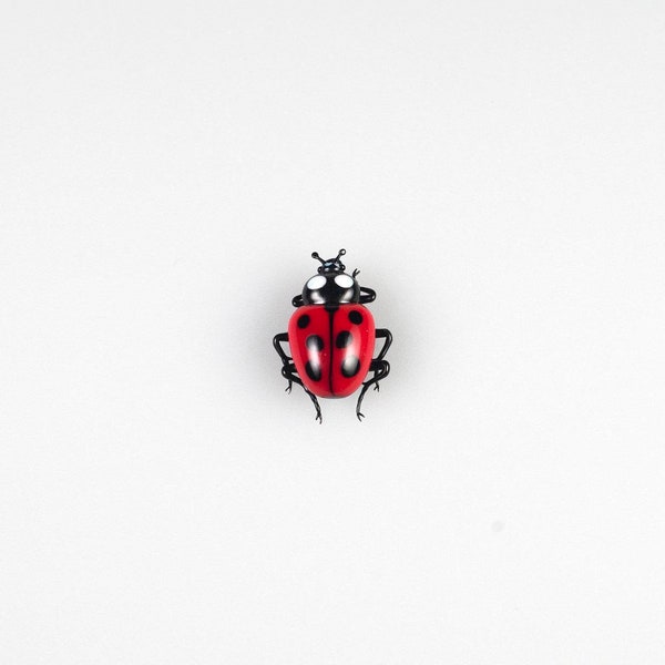 Murano glass ladybug - handmade glass object - Murano Glass Animal - Murano Glass Sculpture - Murano Glass Miniature - Ladybug