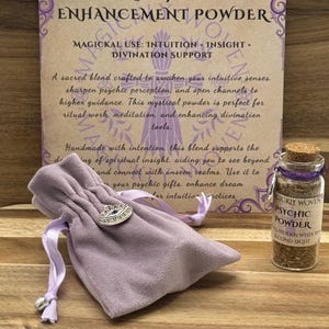 Psychic Enhancement Powder for Intuition & Third Eye, Divination and Tarot, Spiritual Awareness, Meditation, Witchcraft Supplies