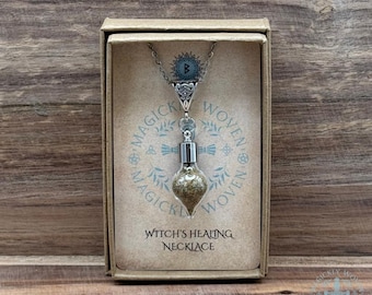 Helande halsband, emotionell helande amulett, smycken för andlig tröst, gåva för självvård, häxkonsthalsband, restaureringsberlock