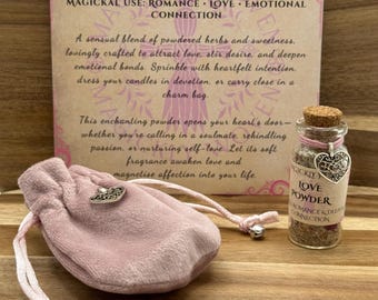 Liebe Anziehungskraft Pulver, Liebeszauber Pulver, Selbstliebe & Romantik Magie, Vertrauen und Anziehungskraft, Beziehungsmagie, Hexerei Bedarf