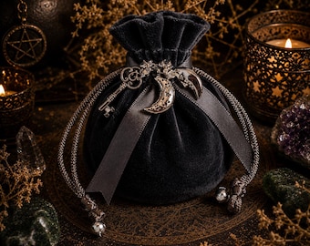 Bolsa de magia para sueños lúcidos y comunicación con espíritus, desarrollo psíquico, tercer ojo, bolsita de brujería hecha a mano.