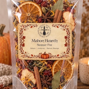 Mabon Simmer Pot Blend, Autumn Equinox Ritual, Harvest Hearth Potpourri, Wheel of the Year Witchcraft Gift