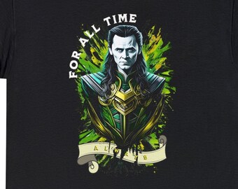 God of Mischief T-Shirt, Retro Comics Style Tee. Vintage Geeky Fan Art, Superhero Shirt