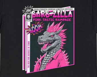 BarbZilla T-shirt Unisex, Heavy Cotton Tee Premium Cotton. Monster Fashion Doll, kaiju pink monster humor, retro vintage, funny meme trendy