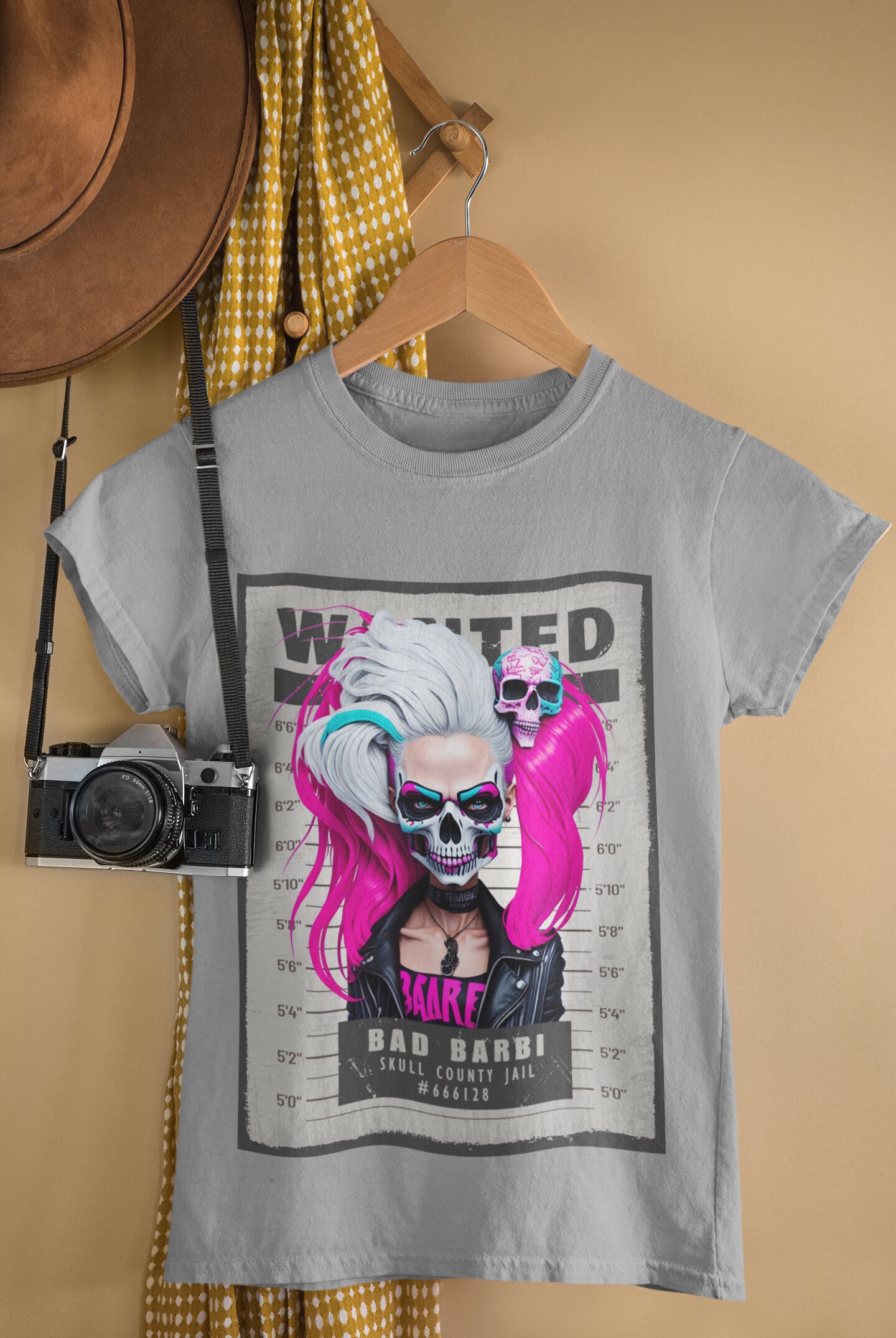 Skull Bad Barbi PNG 300 Dpi. Sublimation, DTF, DTG. Resizable, Wall Art