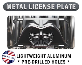 Metal Car License Plate Imperial Lord. Aluminum Weatherproof Rustproof Scifi Vanity Plate. Bad Ass Gift, Darth Jedi Sith Lord, Dark Empire