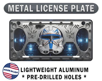 Metal Car License Plate Old Man Rex. 501s Legion Captain Auto Tag. Space Wars Fan Gift