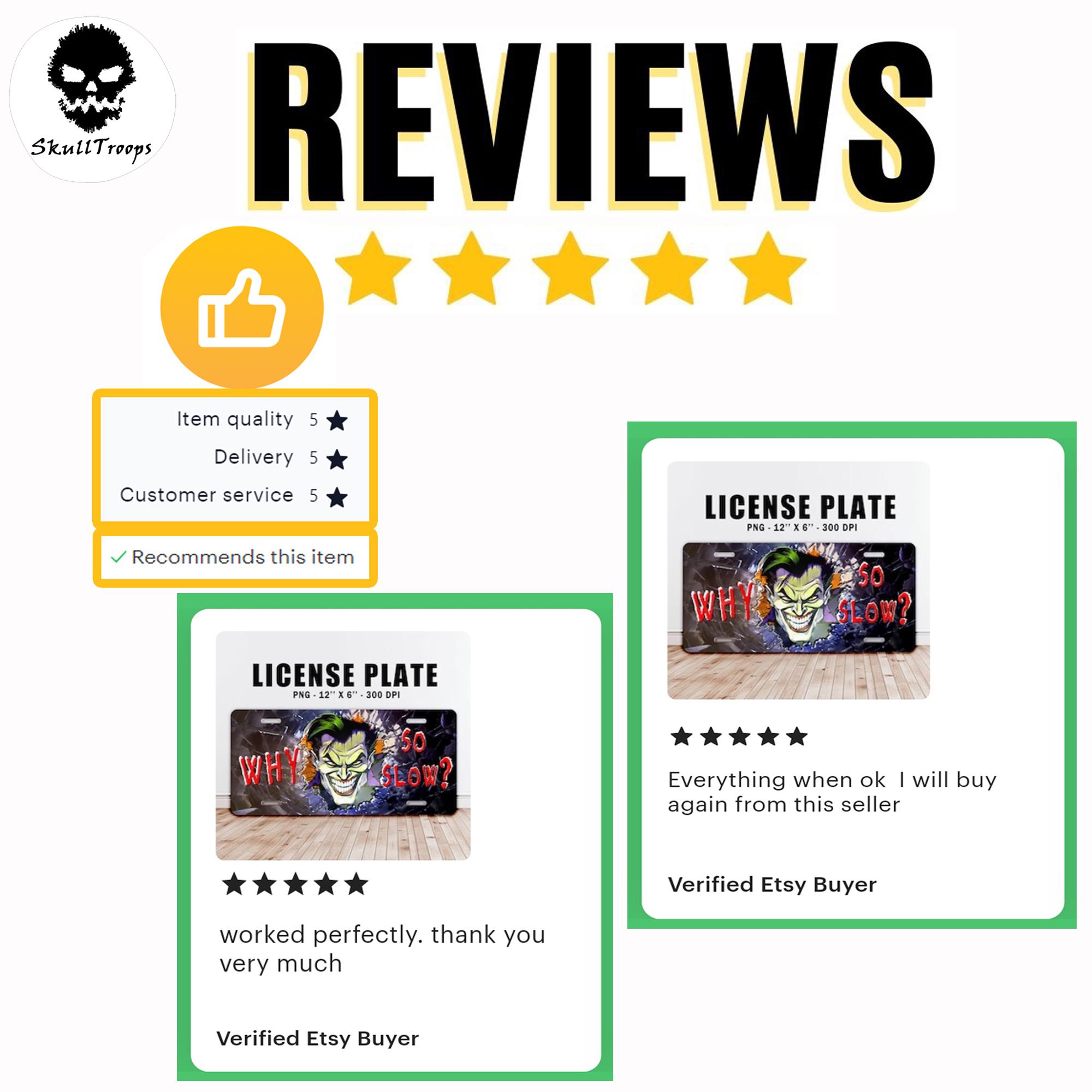 Joker License Plate PNG Design: 