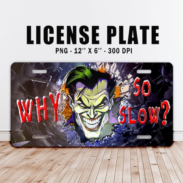 Slow Car License Plate Etsy