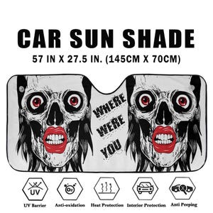 Skull Where Were you Car Sun Shade. Auto Sun Shade, Car Windshield, Sun Visor Car, Windshield Sunshade, Car Decoration, Skull Car Sunshade