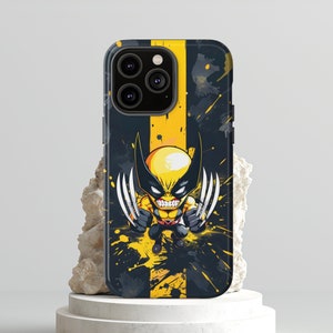 Tough Phone Case Furious Mutant Claws. Apple iPhone, Samsung Galaxy, Google Pixel Shock Protect Cover. Wolverine fan, hot geeky nerdy gift