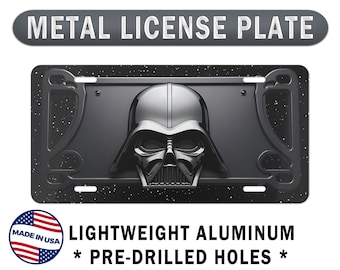 Metal Car License Plate Darth Abyss Insignia. Gloss Aluminum Weatherproof Rustproof Vanity Plate. Sith Lord fan gift 501st Dark Side Empire