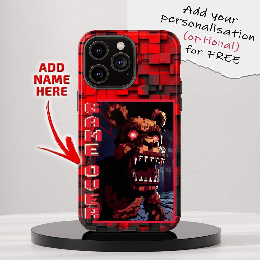 Personalized FNAF Freddy Fazbear Tough Phone Case: Horror Gamer Fan ...