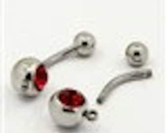 Navel piercing stainless steel 23mm – par 1