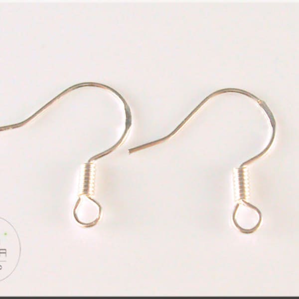 Boucles d’oreilles Plaqué Argent 925 crochet 14mm