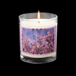 8oz Cherry Blossom Glass Jar Soy Wax Candle