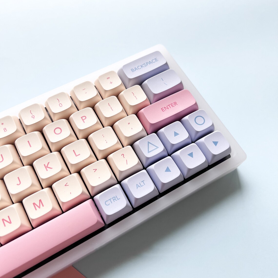 Marshmallow Theme Keycaps Set Pink Keycaps PBT Material Etsy Canada
