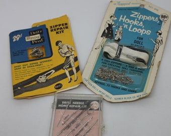 Vintage notions 1957 sewing lot/collectible&#39;s/retro/still in original packaging/Estate sale find