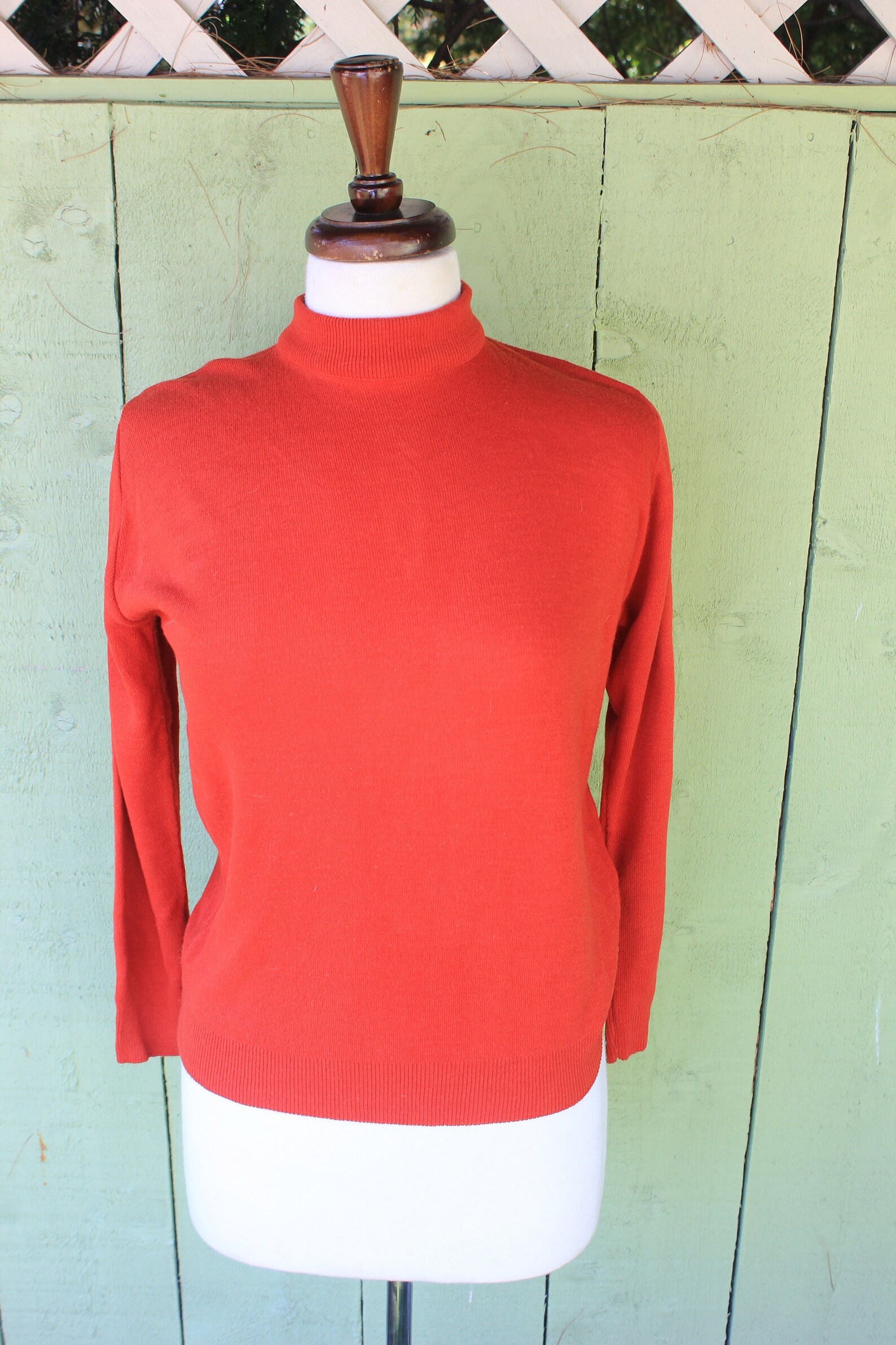 Vintage Mock Neck Turtleneck Sweater/back Zip/1970's Etsy