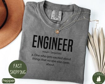 Papa Engineer T-Shirt – Funny Gift For Engineers & Dads – Silk Road Tees Cotton Shirt - View #6