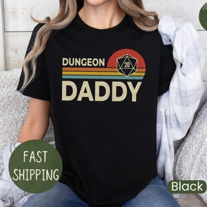 Dungeon Daddy, Funny Gamer Dad Gift, Dungeon Master Shirt, Retro Dnd Shirt, 20 Sided Dice, Critical Roll Shirt, Dungeons and Dragons Shirt