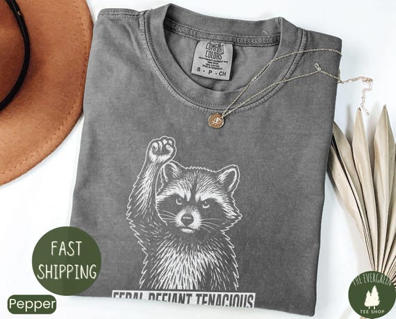 Subtle FDT Comfort Colors Shirt, Feral Raccoon Anti Tshirt, Democrat T-shirt, Funny Political Protest Shirt, Resist Gift for Liberal