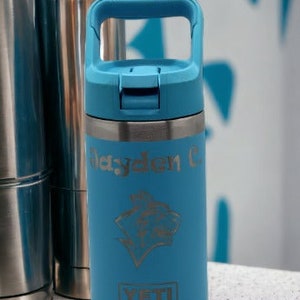 Laser Engraved Authentic Yeti 12oz Kids Bottle - Tiger - ImpressMeGifts