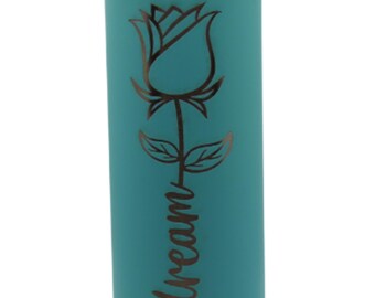 Personalized 20 oz. Skinny Tumbler &quot;Dream Rose&quot; - Personalized Tumbler, To-Go Cup, Travel Mug, Custom Tumbler, Skinny Tumbler