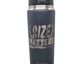 Personalized 26oz. YETI Water Bottle &quot;Size Matters&quot;
