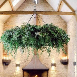 10 ft Floral Chandelier, Heavy-Duty Steel Floral Hoop Wedding Chandelier, Floral Ring, Wedding Decor