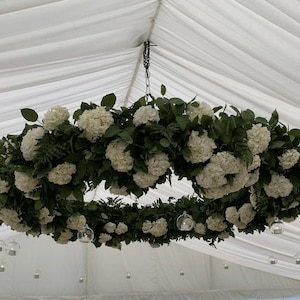 6 ft Floral Chandelier, Heavy-Duty Steel Floral Hoop Wedding Chandelier, Floral Ring, Wedding Decor