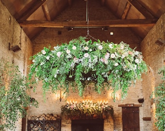 Floral Wedding Chandeliers, 4ft-10ft Diameters, Made to Order