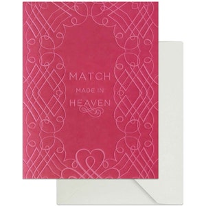 Simple Engagement Card | Match Made in Heaven Card | Wedding Card | Anniversary Card | Couples Card | Engagement Congratulations Card
