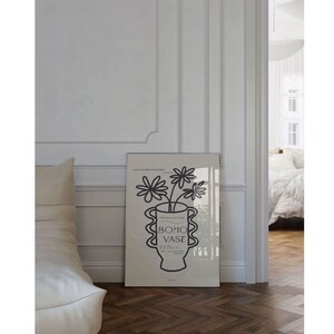 Cartel de jarrón de mercado Boho / Cartel de jarrón de mercado de flores / Cartel de París de mercado de cerámica / Cartel de jarrón de París / Impresión de jarrón de flores / Cartel de jarrón de Boho