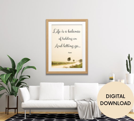 Wall Decor Life Quote Printable Etsy