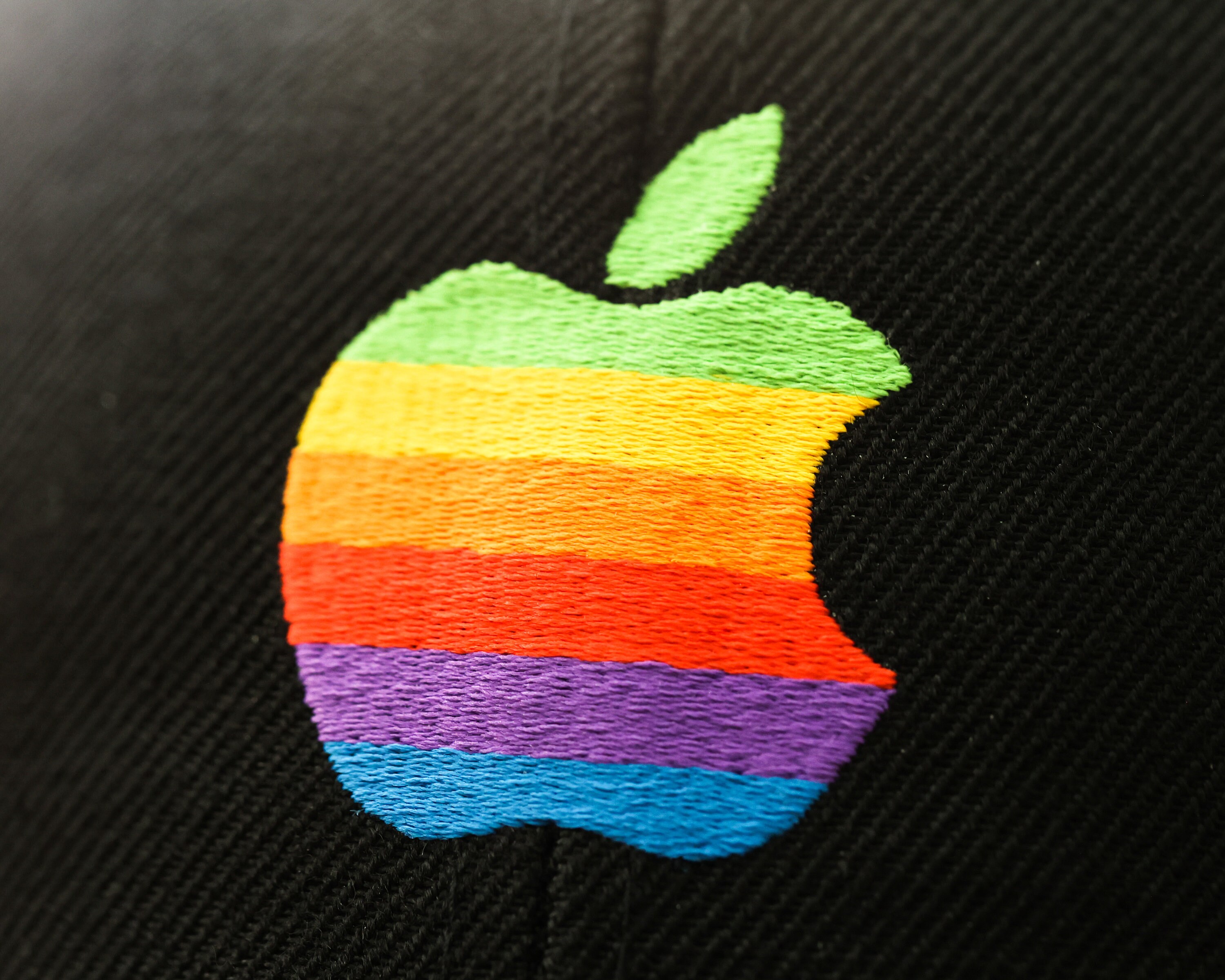 Retro Apple Computers Rainbow Logo Hat - Embroidered Retro Apple Computers Rainbow Logo Hat - Embroidered