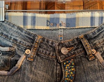 Ocean Themed Hand Embroidered Jeans